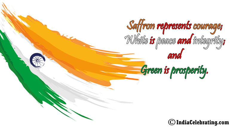 Saffron White Green Represents