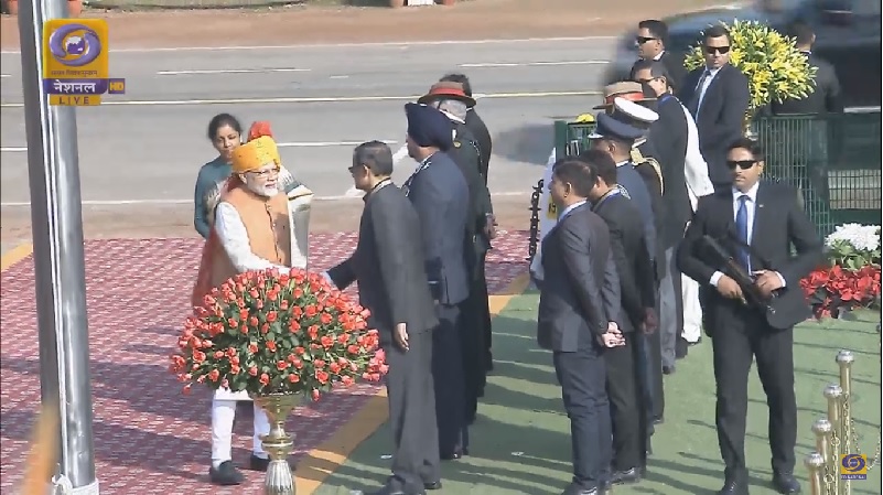 Arrival of PM at Rajpath