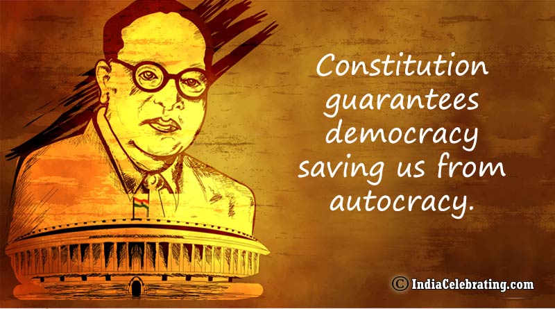 Constitution guarantees democracy saving us from autocracy.