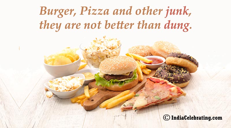 Burger, Pizza and other junk, they are not better than dung.