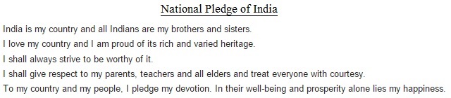 National Pledge of India